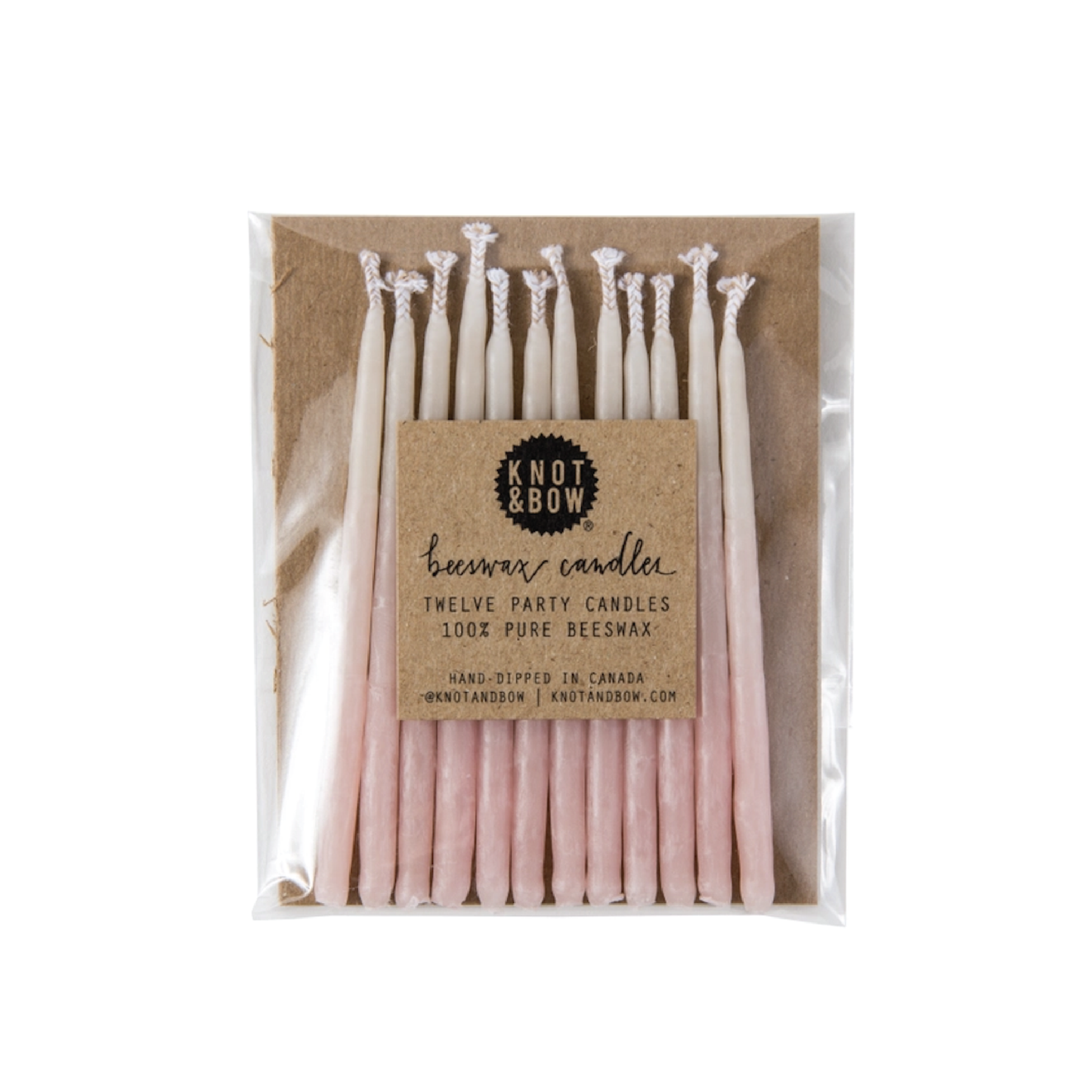 SALE - Pink Ombre Beeswax Birthday Candles