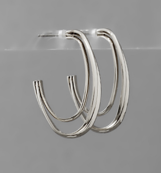Triple Oval Hoop Earrings