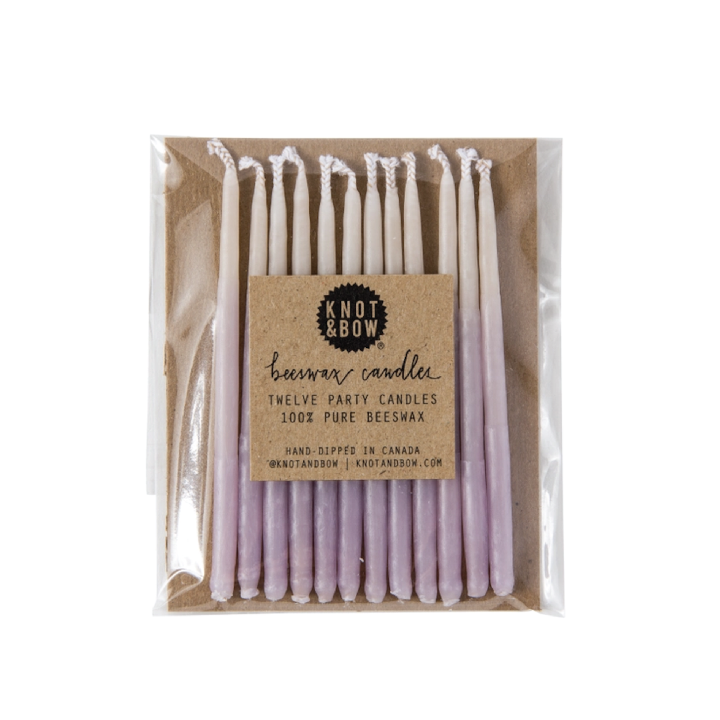 SALE - Violet Ombre Beeswax Birthday Candles