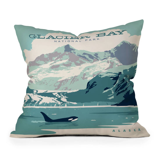 Glacier Bay National Park Throw Pillow