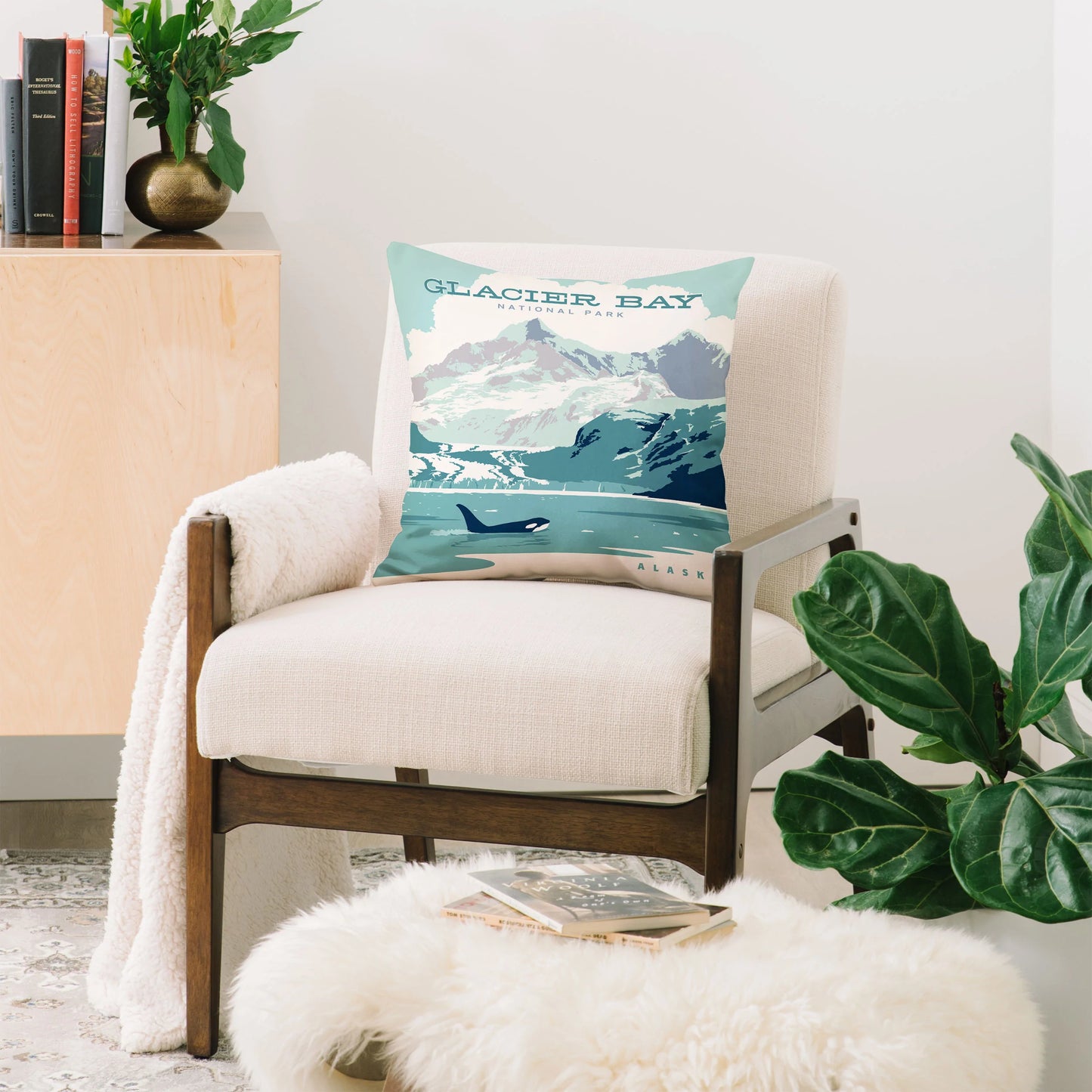 Glacier Bay National Park Throw Pillow