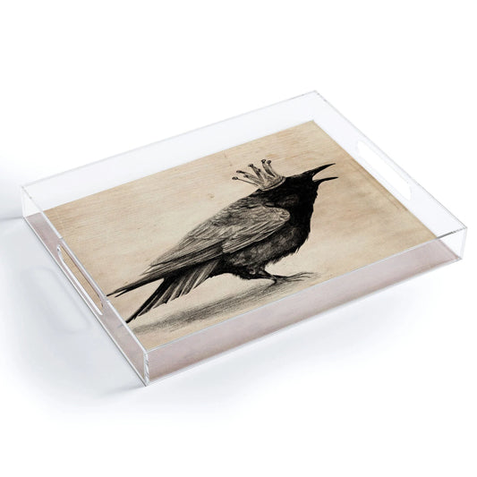 Raven Acrylic Tray - Medium w/Handles