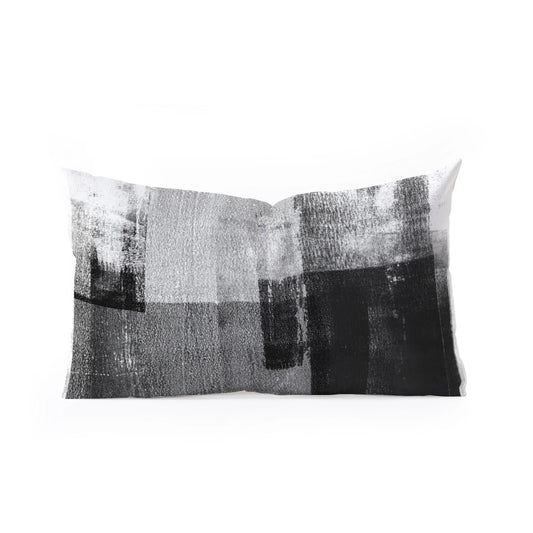 Industrial Abstract B+W Lumbar Throw Pillow