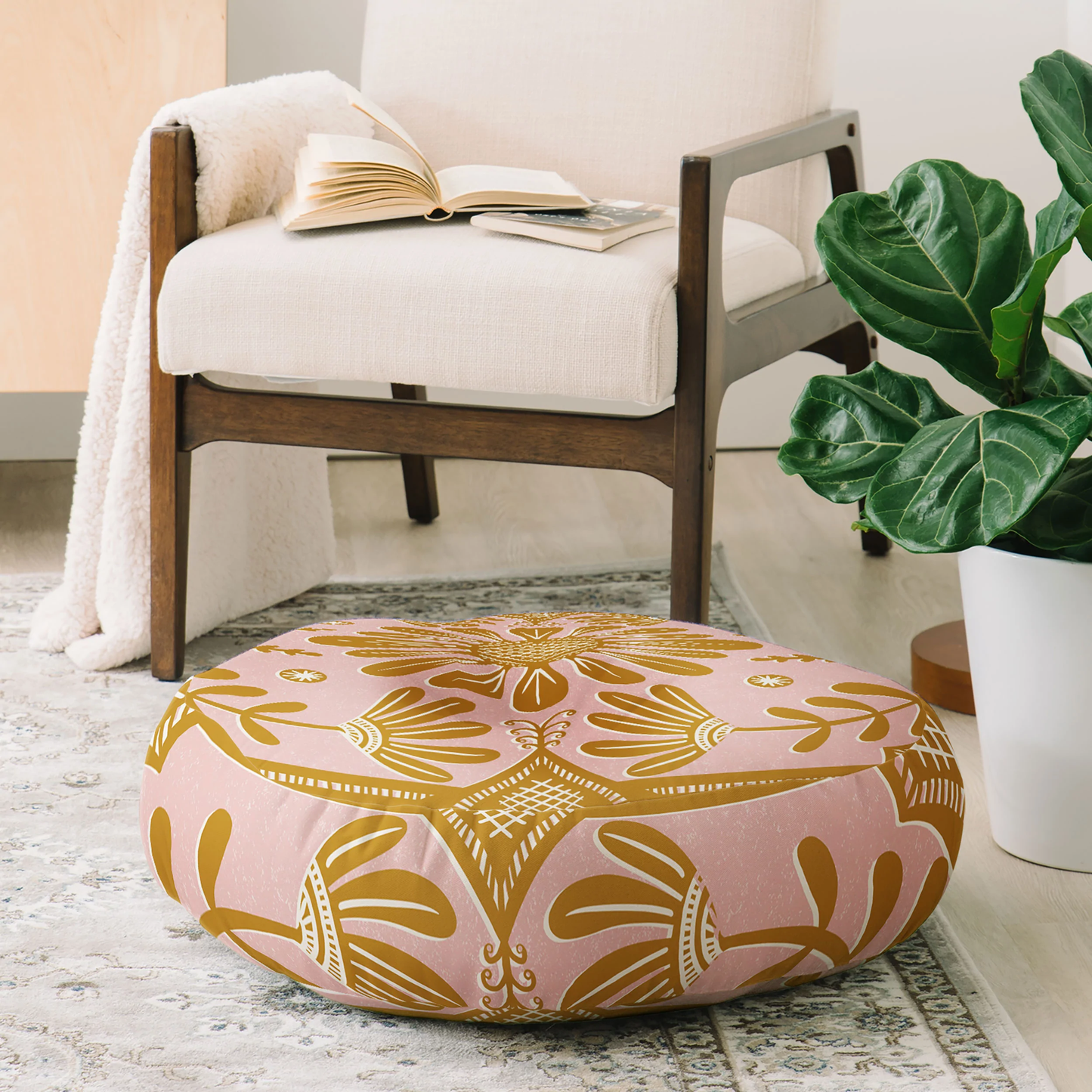 Boho Florals Floor Pillow