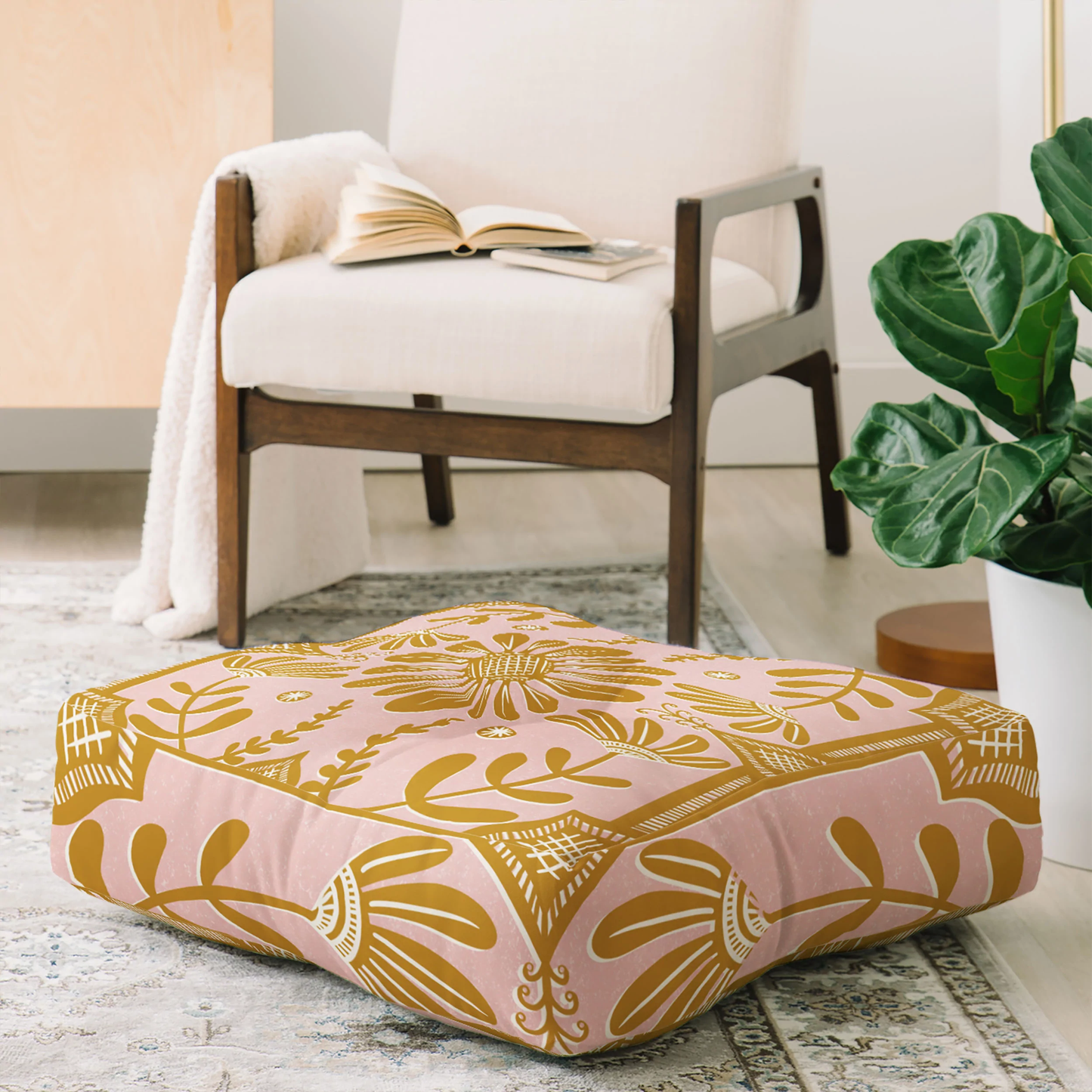 Boho Florals Floor Pillow