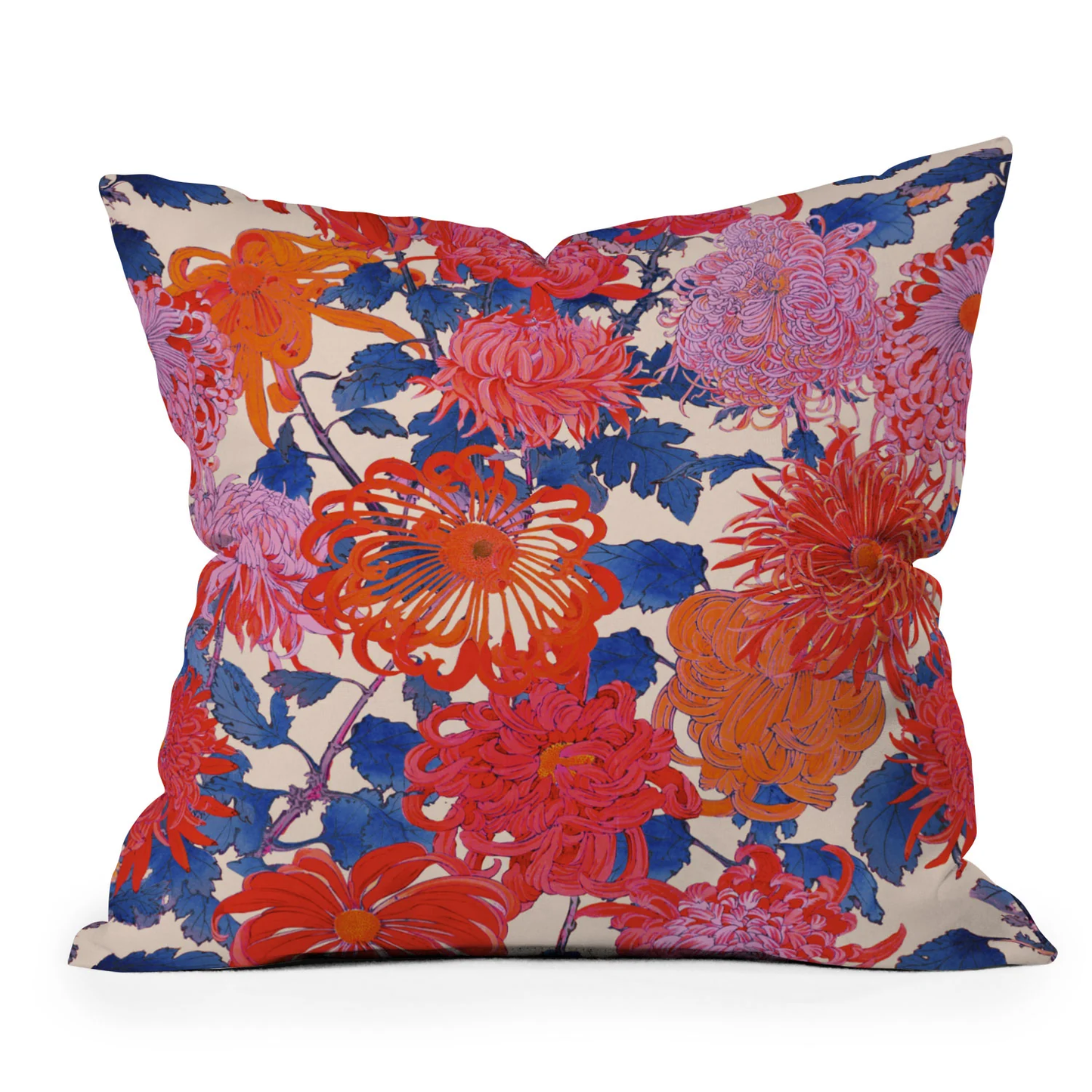 Moody Blooms Throw Pillow