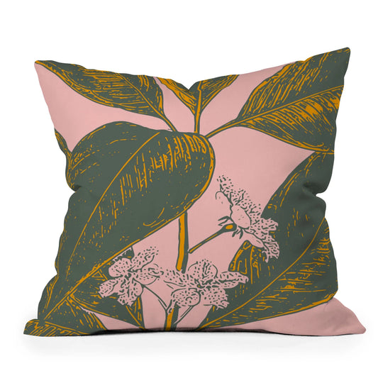 Modern Botanical Throw Pillow