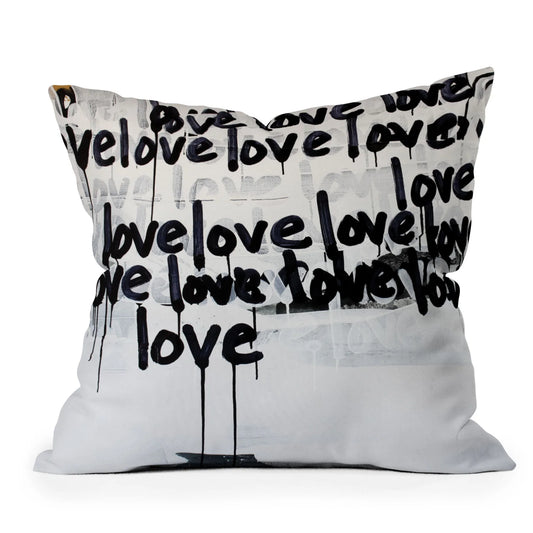 Messy Love Throw Pillow