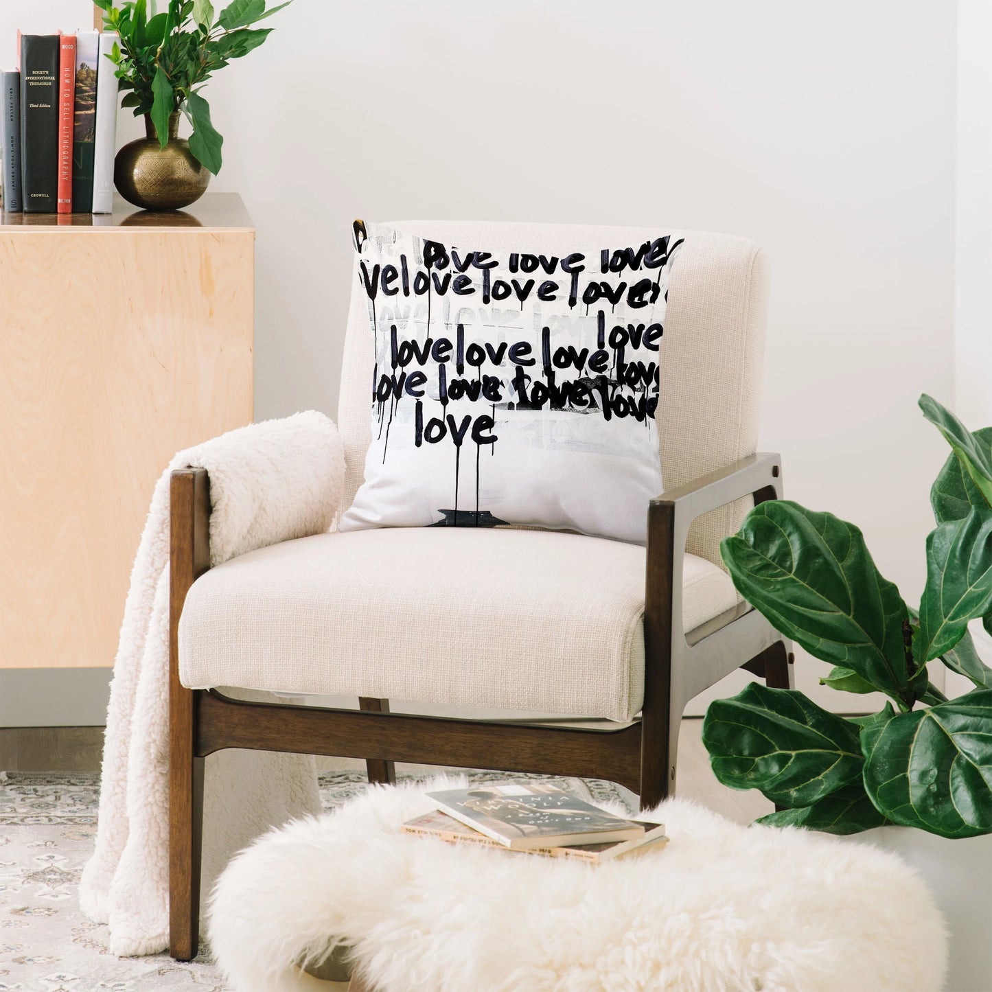 Messy Love Throw Pillow