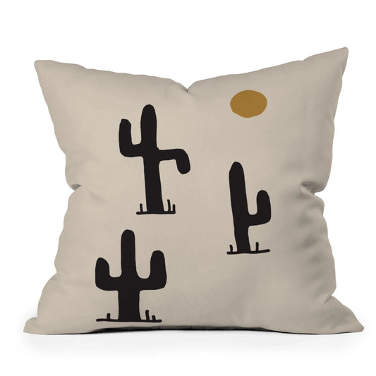 Saguaro Silent Disco Throw Pillow